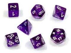7ct Mini-Polyhedral Translucent - Purple/White - CHX20377